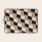 Cuboid Geometric Abstract Shapes Pattern XXXII Laptop Sleeve Gallery Image 1