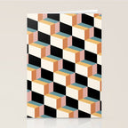 Cuboid Geometric Abstract Shapes Pattern XXXII Stationery Card Gallery Image 2