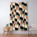 Cuboid Geometric Abstract Shapes Pattern XXXII Window Curtain Gallery Image 5