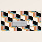 Cuboid Geometric Abstract Shapes Pattern XXXII Desk Mat Gallery Image 1