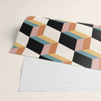 Cuboid Geometric Abstract Shapes Pattern XXXII Wrapping Paper Gallery Image 2