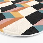 Cuboid Geometric Abstract Shapes Pattern XXXII Bath Mat Gallery Image 3
