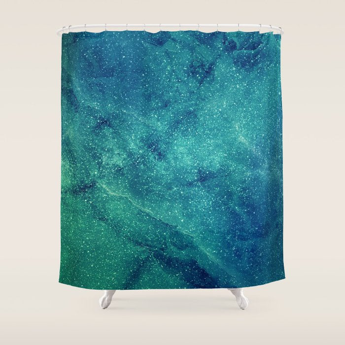 Space Marble Shower Curtain Gallery Image 1
