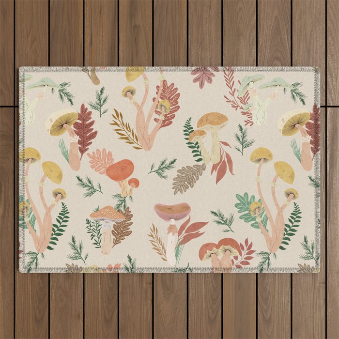 Wild mushrooms I Outdoor Rug Gallery Image 1