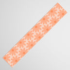 Crayon Flowers Smudgy Soft Pastel Floral Pattern in Apricot Table Runner Gallery Image 3