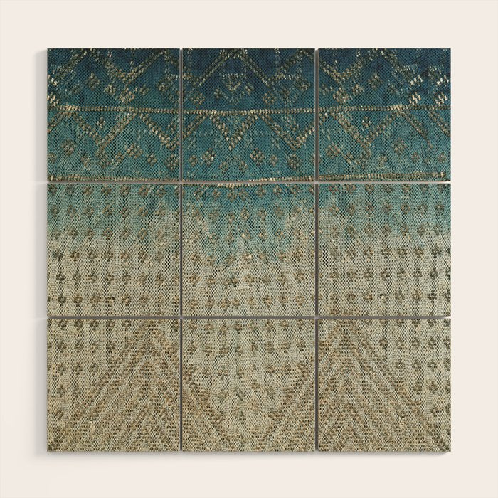 Faded Indigo Assuit Wood Wall Art Gallery Image 1