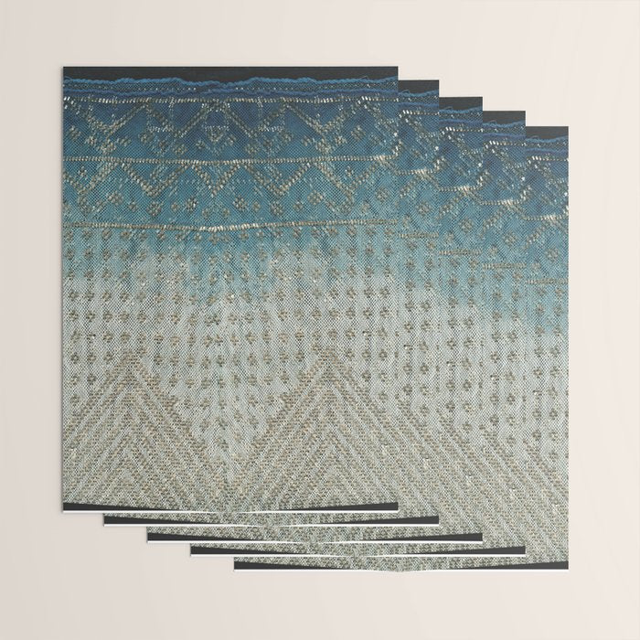 Faded Indigo Assuit Wrapping Paper Gallery Image 3