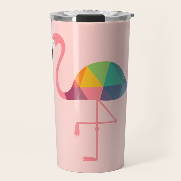 Rainbow Flamingo Travel Mug Gallery Image 1