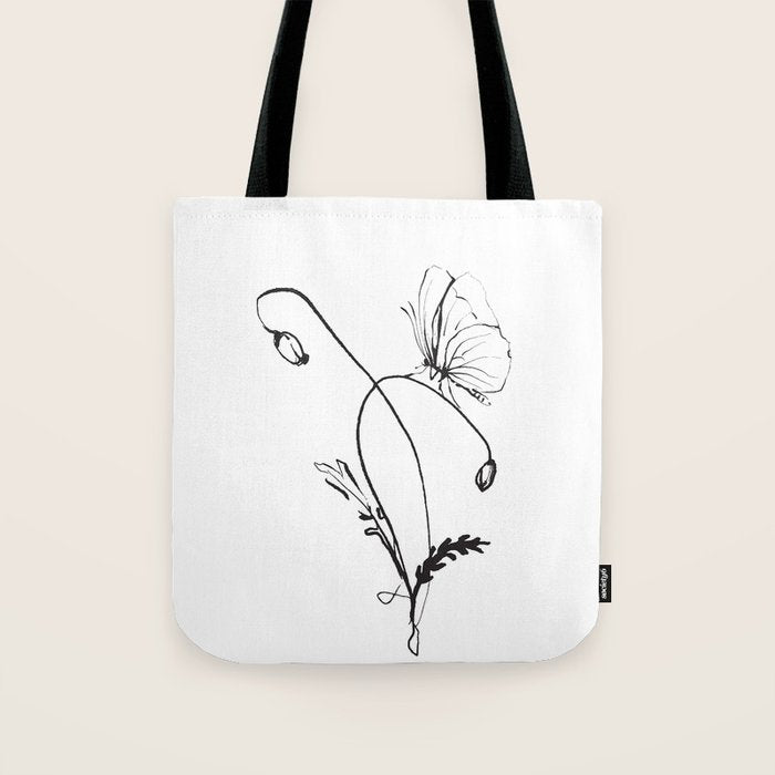 Butterfly on a little flower 5 Tote Bag Gallery Image 1