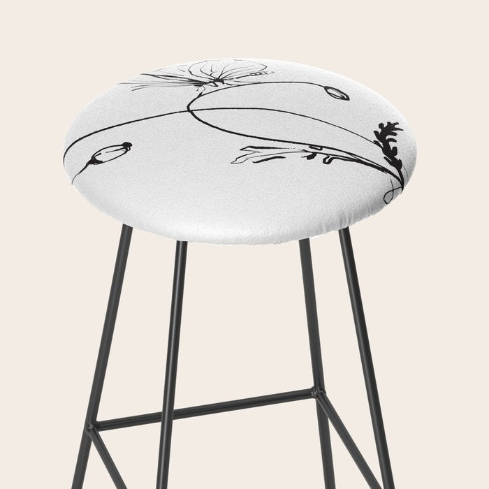 Butterfly on a little flower 5 Stool Gallery Image 2