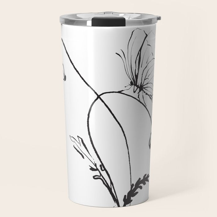 Butterfly on a little flower 5 Travel Mug Gallery Image 1