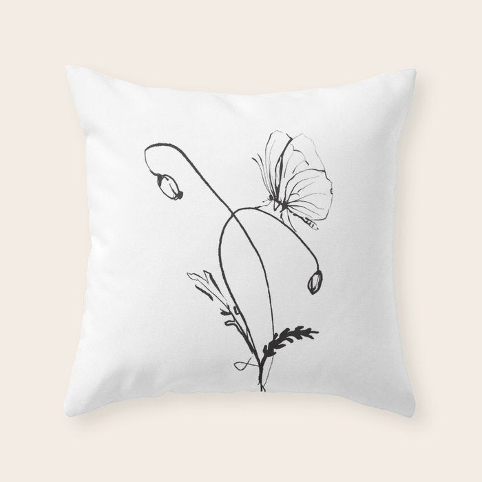 Butterfly on a little flower 5 Throw Pillow Gallery Image 6