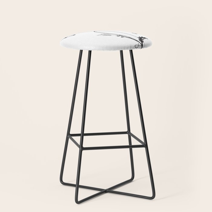 Butterfly on a little flower 5 Stool Gallery Image 1