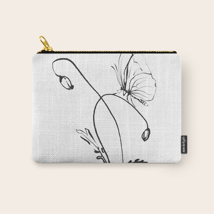 Butterfly on a little flower 5 Carry All Pouch Gallery Image 1
