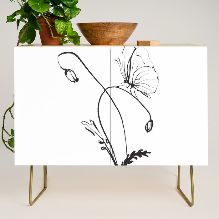 Butterfly on a little flower 5 Credenza Gallery Image 1