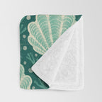 Seashell - sea green Throw Blanket Gallery Image 3
