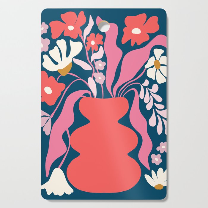 Blushing Flower Pot Cutting Board