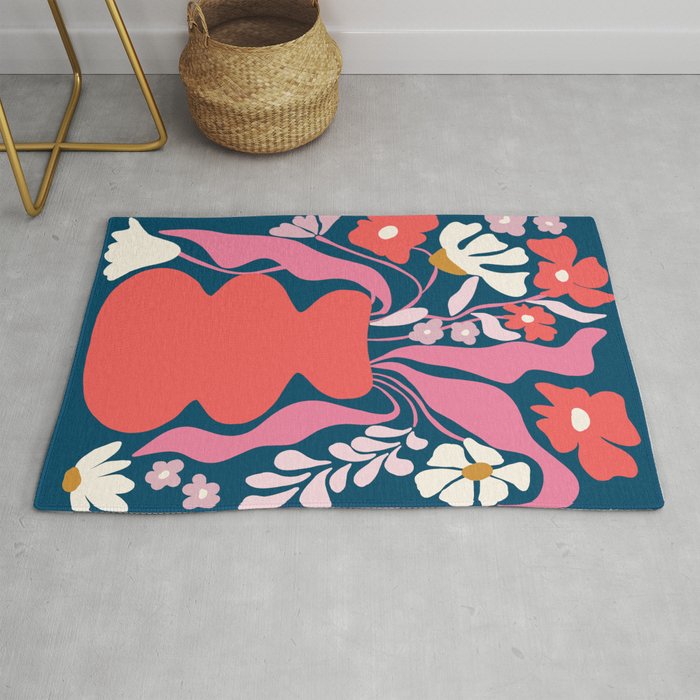Blushing flower pot  Rug Gallery Image 1