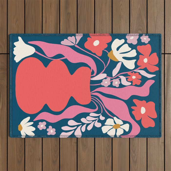 Blushing flower pot  Outdoor Rug Gallery Image 1