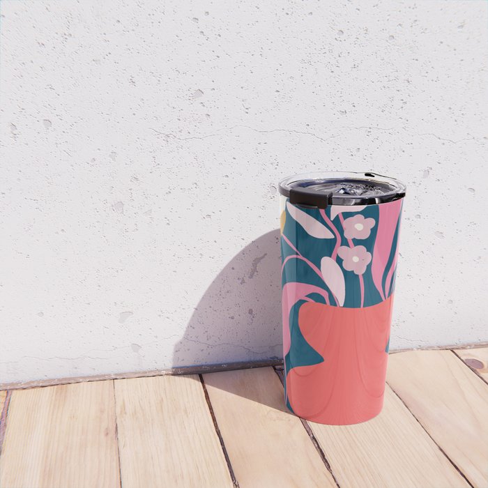 Blushing flower pot  Travel Mug Gallery Image 4