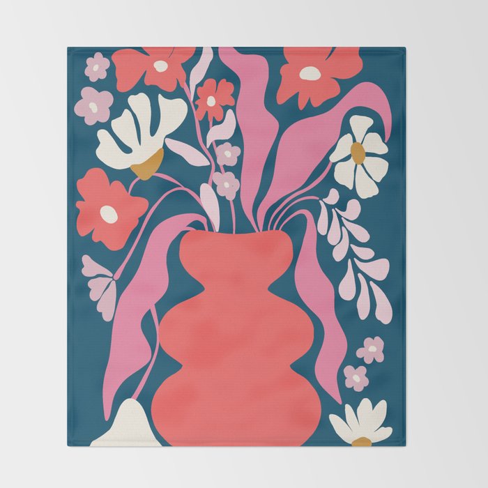 Blushing flower pot  Throw Blanket Gallery Image 2