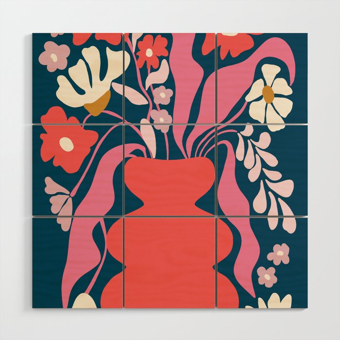Blushing flower pot  Wood Wall Art Gallery Image 1