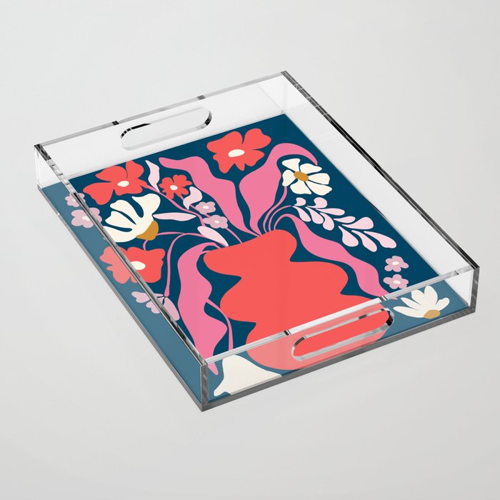 Blushing flower pot  Acrylic Tray Gallery Image 1