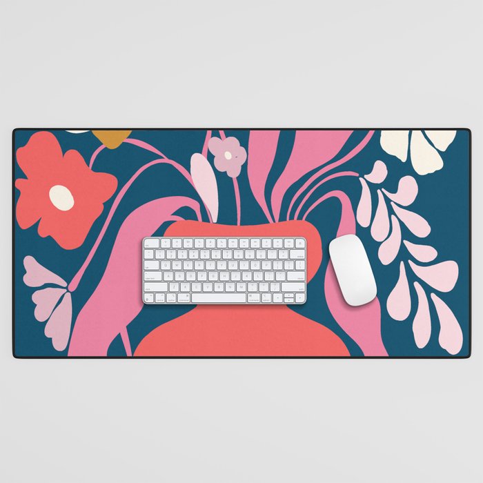 Blushing flower pot  Desk Mat Gallery Image 1