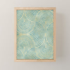 Art Deco Mint Green & Gold Pattern Mini Art Print Gallery Image 1
