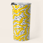 Wavy retro psychedelic pattern Travel Mug Gallery Image 3