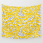 Wavy retro psychedelic pattern Wall Tapestry Gallery Image 4