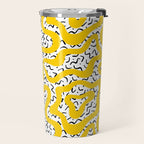 Wavy retro psychedelic pattern Travel Mug Gallery Image 2