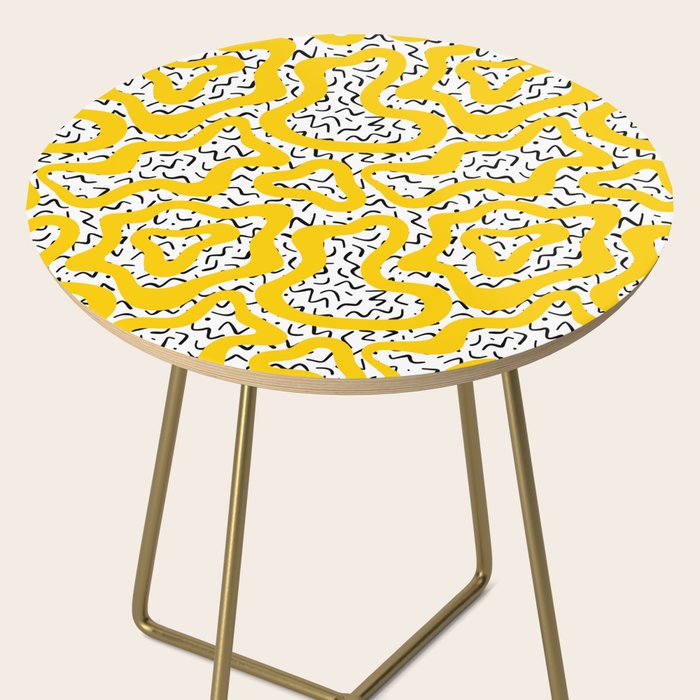 Wavy retro psychedelic pattern Side Table Gallery Image 2