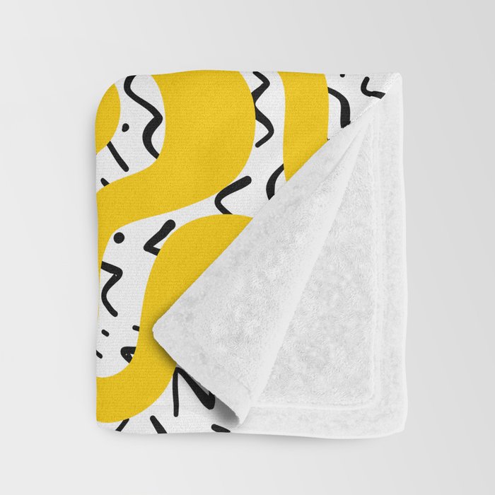 Wavy retro psychedelic pattern Throw Blanket Gallery Image 3