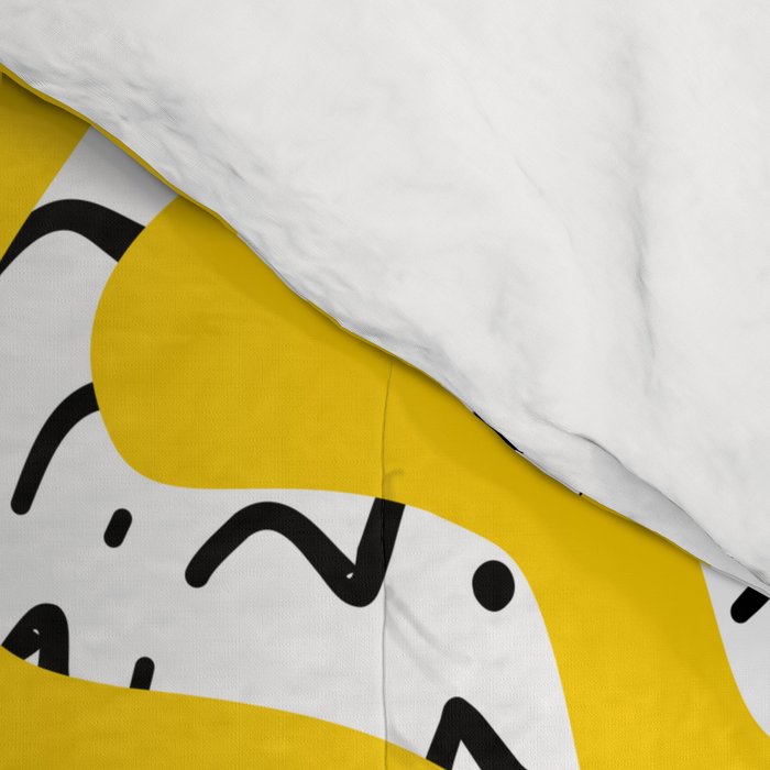 Wavy retro psychedelic pattern Comforter Gallery Image 4