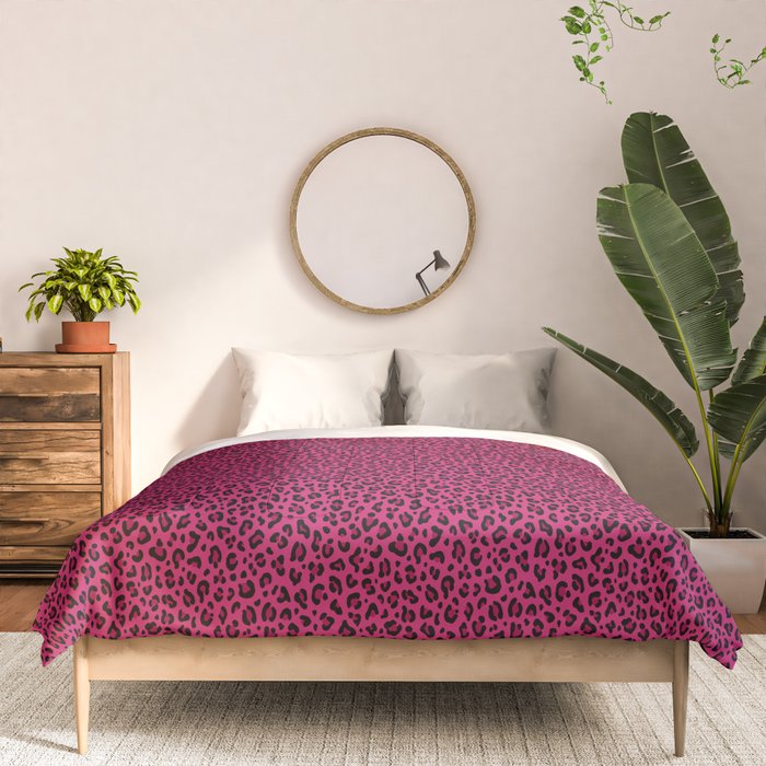 PINK LEOPARD PRINT â Hot Pink | Collection : Punk Rock Animal Prints | Comforter Gallery Image 3