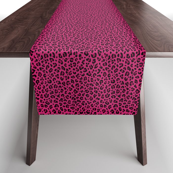 PINK LEOPARD PRINT â Hot Pink | Collection : Punk Rock Animal Prints | Table Runner Gallery Image 1