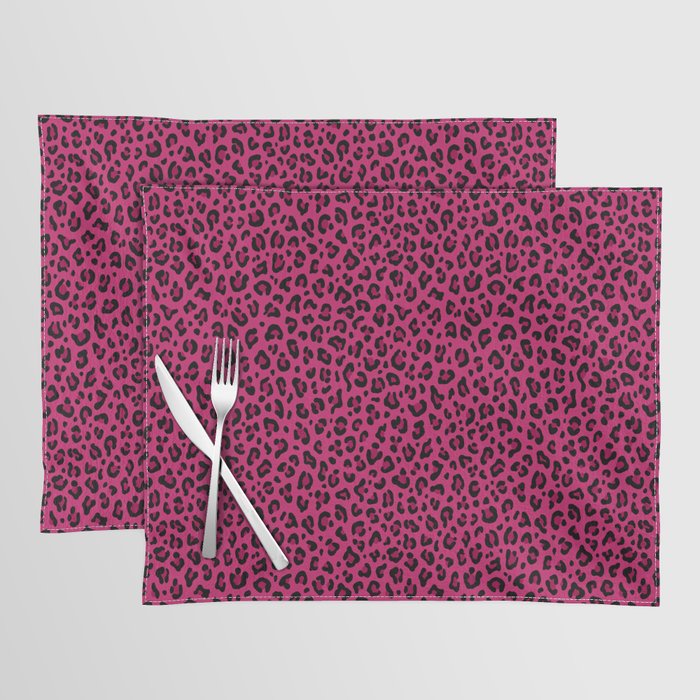 PINK LEOPARD PRINT â Hot Pink | Collection : Punk Rock Animal Prints | Placemat Gallery Image 1