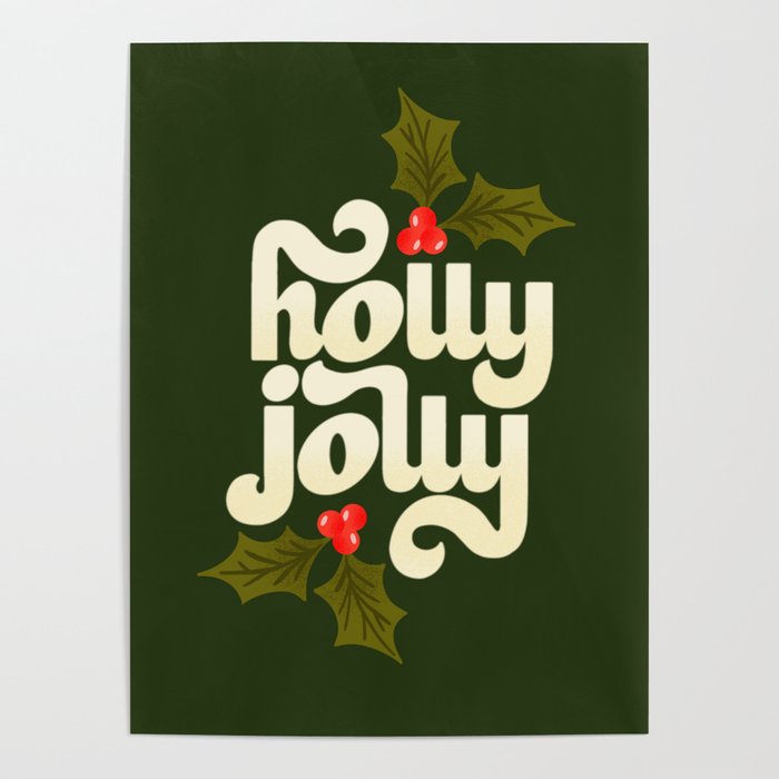 Holly Jolly Lettering Poster Gallery Image 4