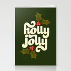 Holly Jolly Lettering Stationery Card Gallery Image 2
