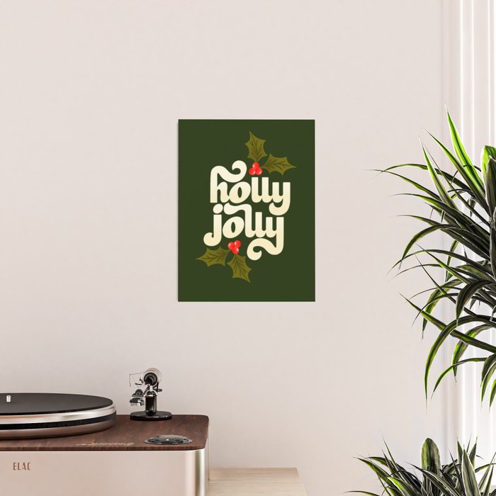 Holly Jolly Lettering Poster Gallery Image 2
