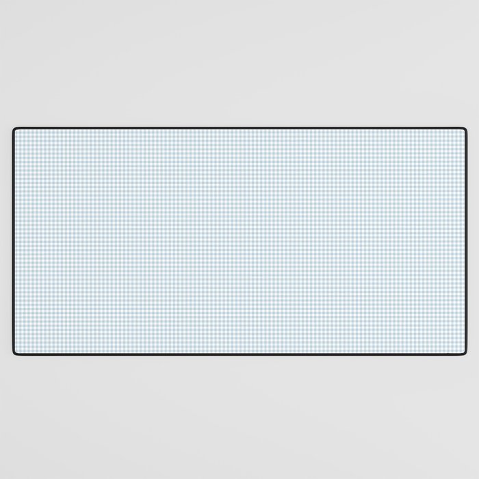Baby Blue Gingham Check Desk Mat Gallery Image 3
