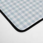 Baby Blue Gingham Check Desk Mat Gallery Image 4