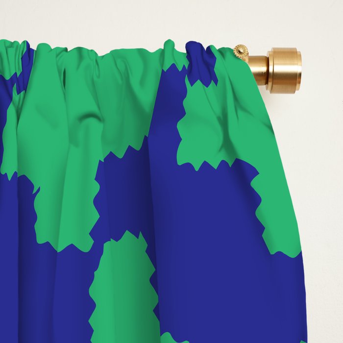  Ocean Crinkle Houndstooth Window Curtain Gallery Image 2