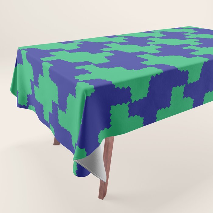  Ocean Crinkle Houndstooth Tablecloth Gallery Image 1