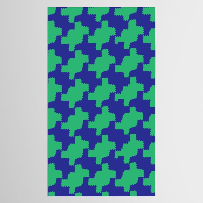  Ocean Crinkle Houndstooth Tablecloth Gallery Image 2