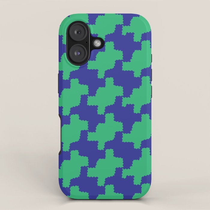  Ocean Crinkle Houndstooth iPhone Case Gallery Image 1
