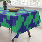 Ocean Crinkle Houndstooth Tablecloth Gallery Image 3