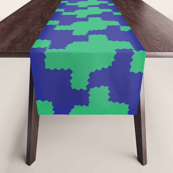  Ocean Crinkle Houndstooth Table Runner Gallery Image 1