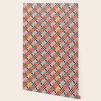 Retro love heart checkered pattern Wallpaper Gallery Image 2